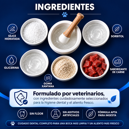 Crema dental para perros y gatos, con sabor a carne 🥩